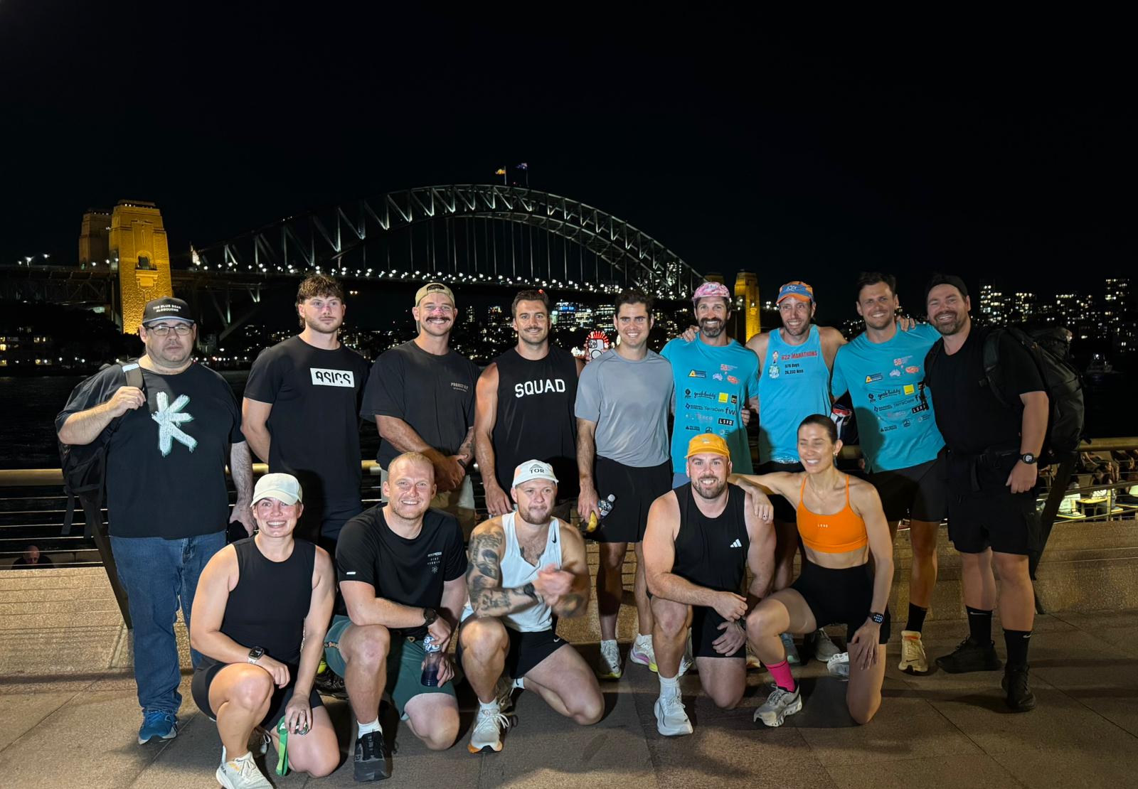 Group photo at Sydney Harbour Bridge during Australia leg
