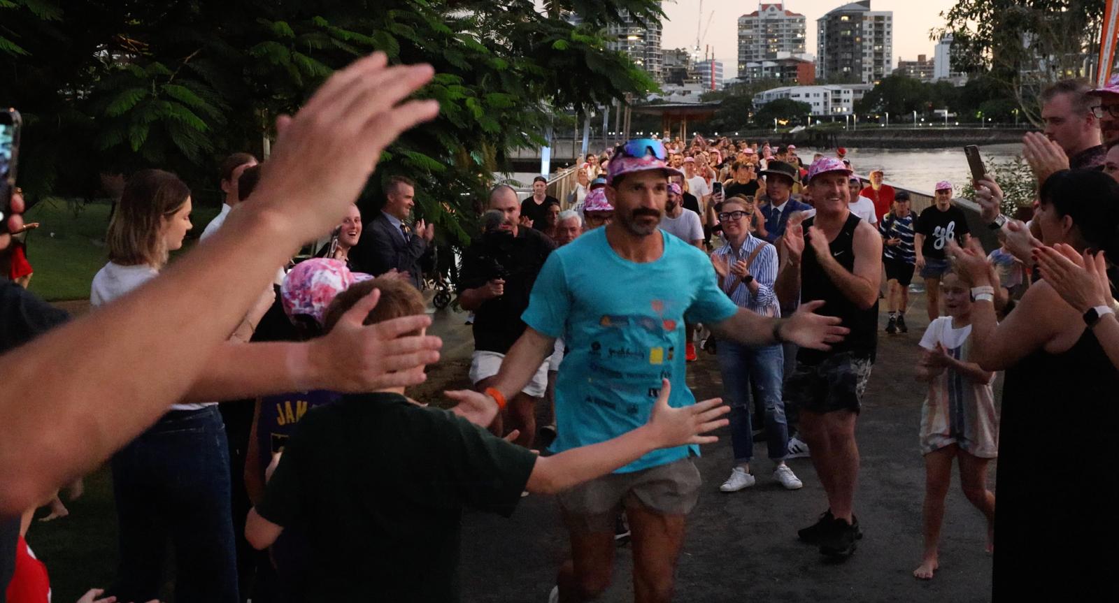 Lachlan Stuart at the Brisbane finish
