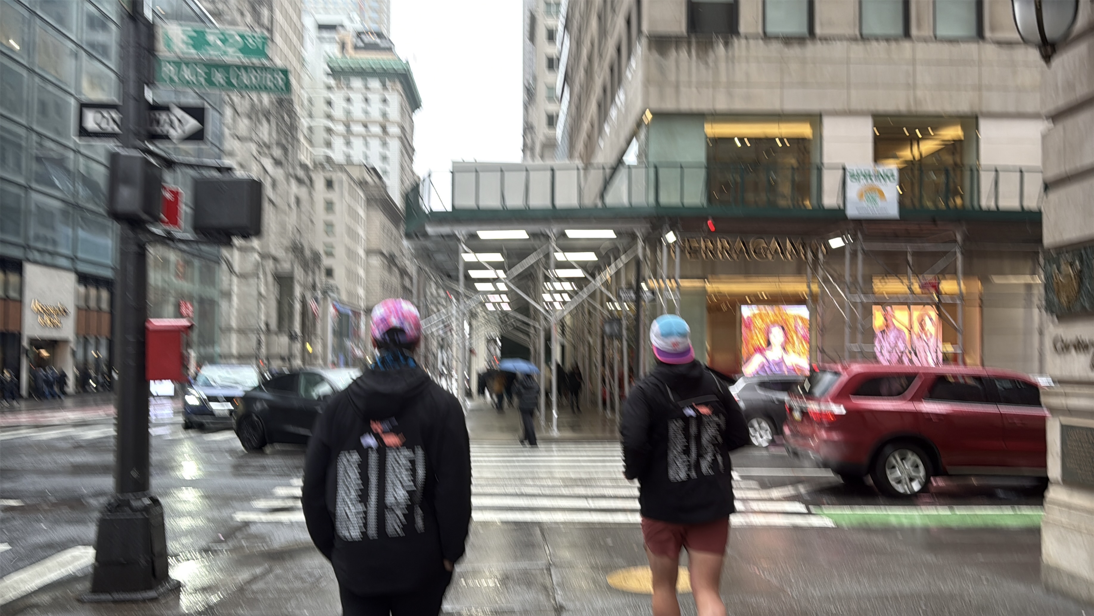 Crew running through Philadelphia