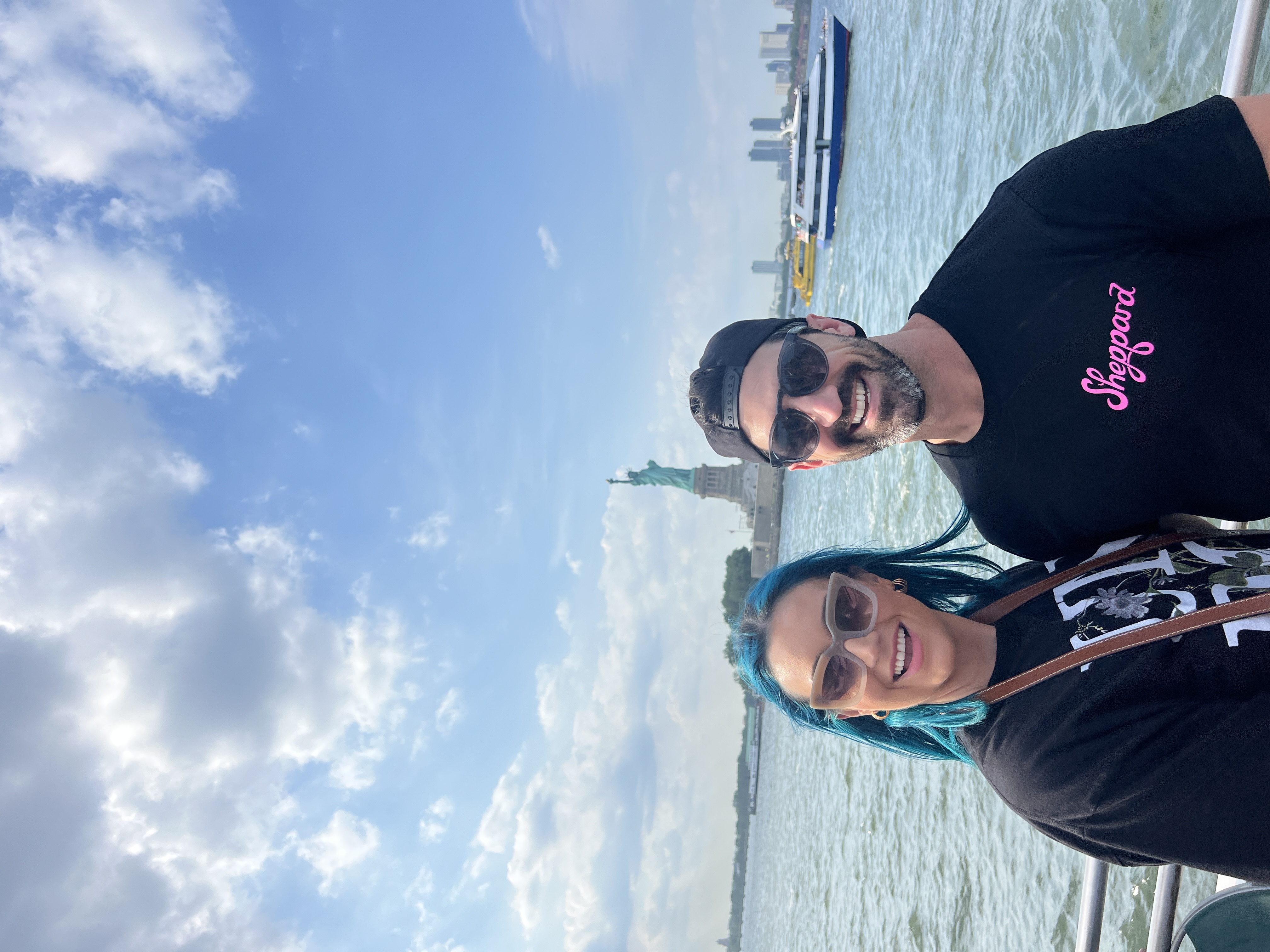 Amy Sheppard and Lachlan Stuart visiting New York in 2025